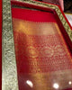 Red Kanjivaram Silk Saree with Rich Gold Zari Border.