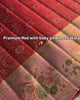 Ruby Blossom Premium Red Meenakari Silk Saree with Baby Pink Border