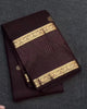 Maroon Golden Zari Checks Silk Saree