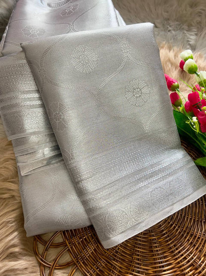 Samantha Inspired Soft Tissue Silk Saree with Rich Pallu