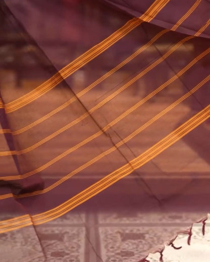 Coffee Brown Silk Saree