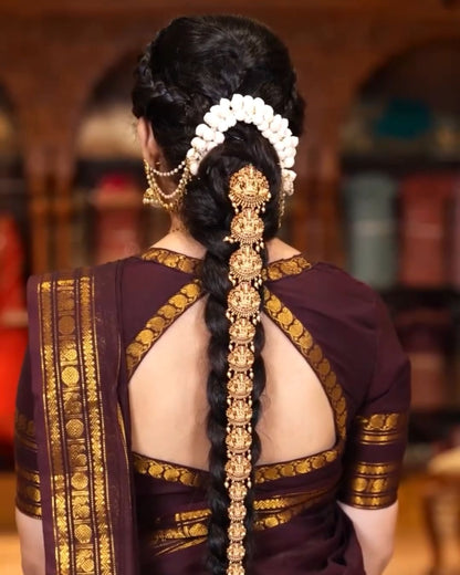 Coffee Brown Silk Saree