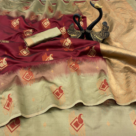 Premium Kuber Pattu Silk Saree for Wedding & Party Wear