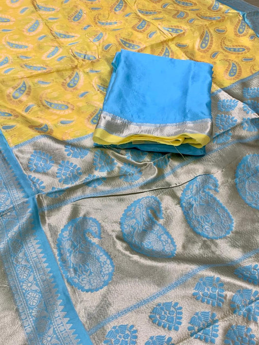 Premium Banarasi Saree in Lichi Silk