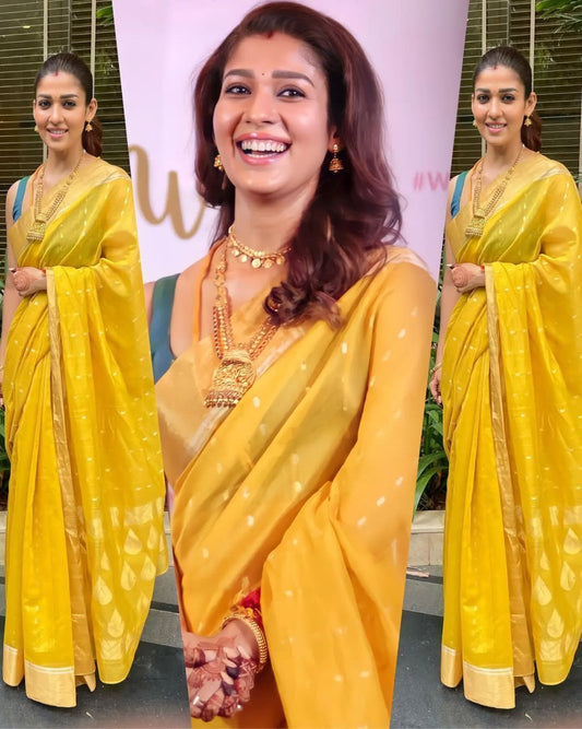 Organic Banarasi Wedding Saree – Light & Comfortable