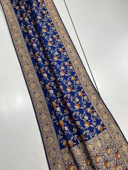 Pure Soft Khadi Georgette Silk Saree with Zari & Meenakari Work – LC-59