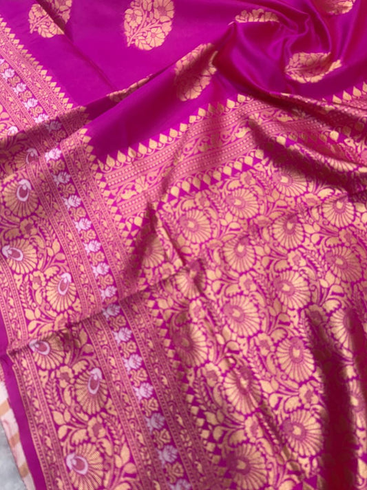 Soft & Lightweight Lichi Silk Banarasi Wedding Saree