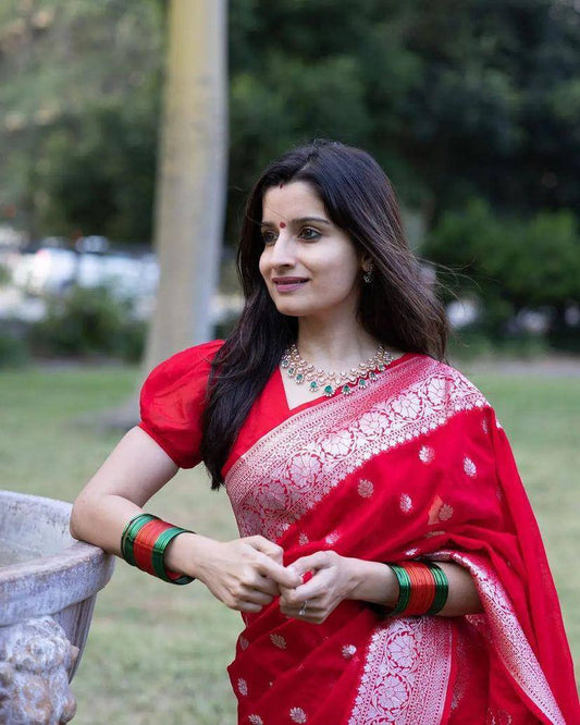 Modern Saree Crafted in Lilan Slub Soft Cotton with Rich Woven Blouse