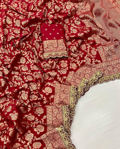khaddi georgette designer saree