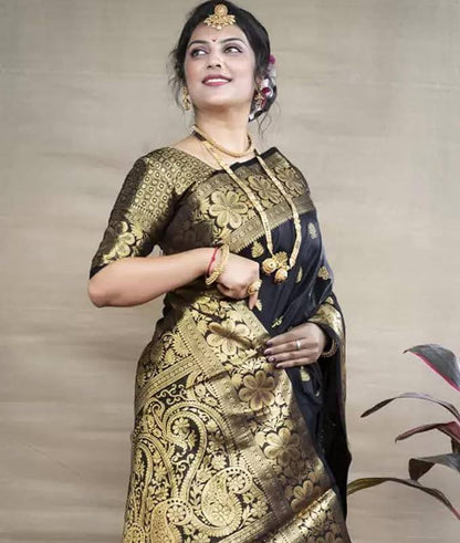 Banarasi Wedding Saree Made from Organic Lichi Silk