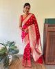 Breathable Organic Banarasi Lichi Silk Wedding Saree