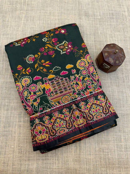 Rajwadi Pashmina Silk Weaving Saree with Kashmiri Pallu