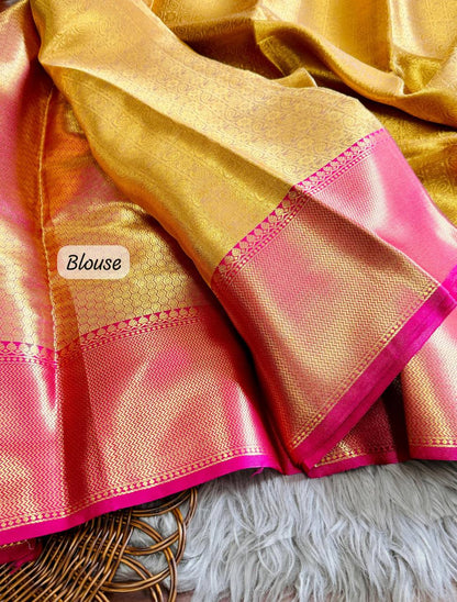 Rani Mukherji Inspired Premium Tissue Silk Saree with Rich Pallu