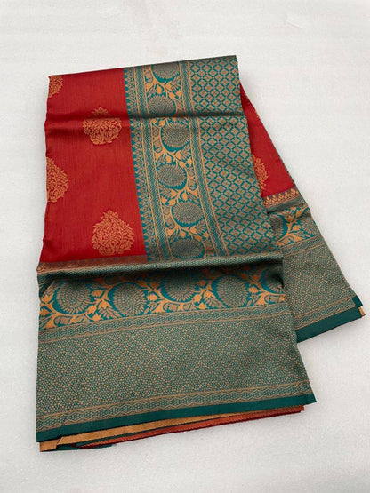 Luxury Comfort Organic Banarasi Lichi Silk Wedding Saree