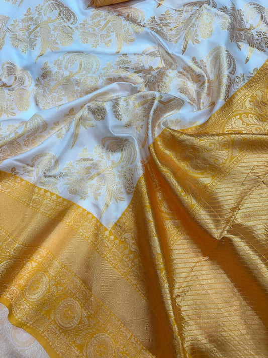 Premium Comfort Organic Banarasi Lichi Silk Wedding Saree