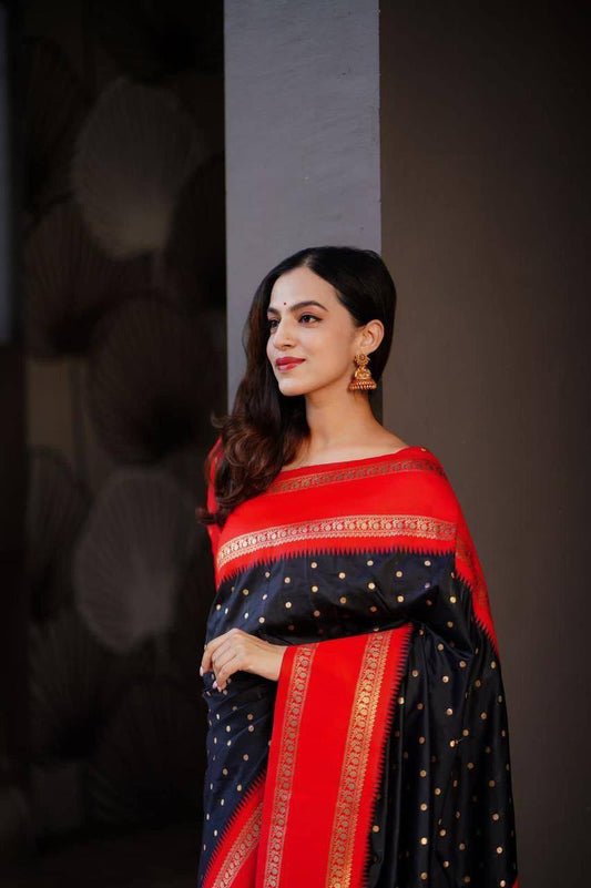 Elegant Comfort Organic Banarasi Lichi Silk Wedding Saree