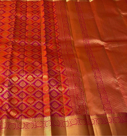 Royal Organic Banarasi Lichi Silk Wedding Saree