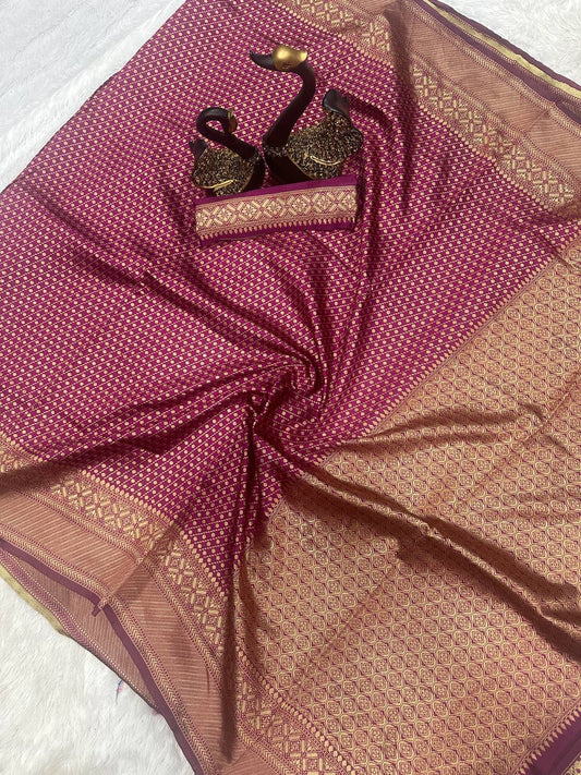 Premium Comfort Organic Banarasi Lichi Silk Wedding Saree